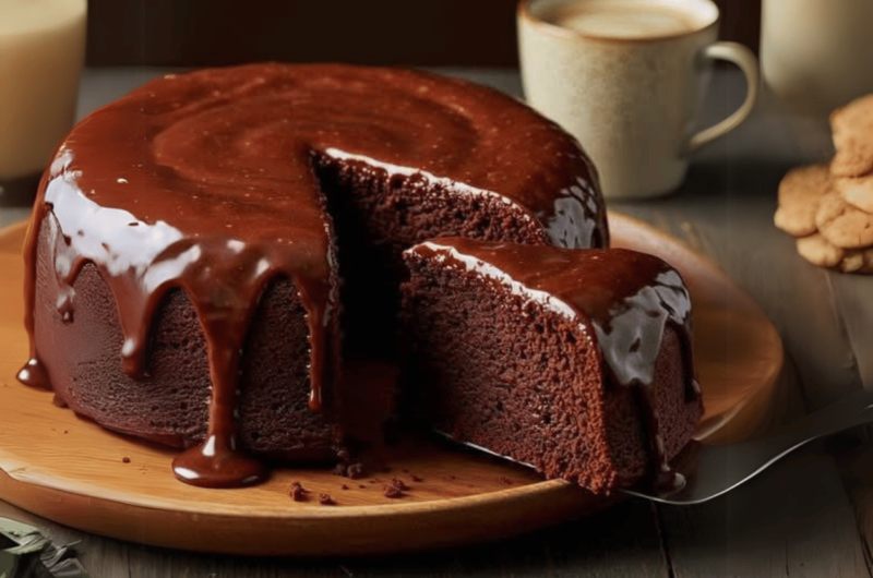 Bolo de chocolate molhadinho